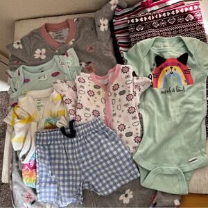 Baby Clothing Bundle with Onesies Shorts Pants Sleepwear 3-6 Months